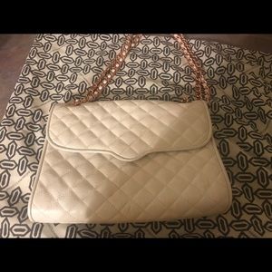 Rebecca minkhoff White quilted crossbody bag
